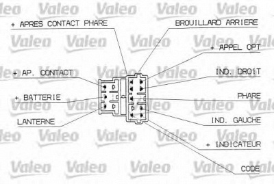 VALEO 251305 -  Выключатель на колонке рулевого управления