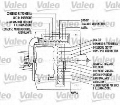 VALEO 251386 -  Выключатель на колонке рулевого управления