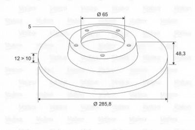 VALEO 297031 -  Тормозной диск