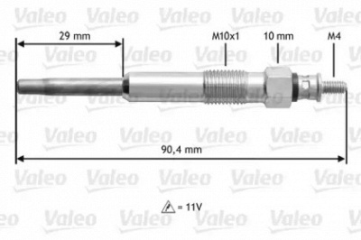 VALEO 345101 -  Свеча накаливания