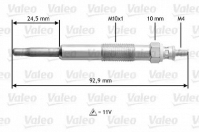 VALEO 345106 -  Свеча накаливания