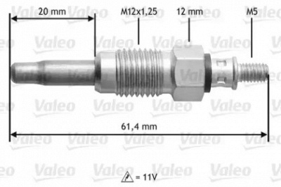 VALEO 345108 -  Свеча накаливания