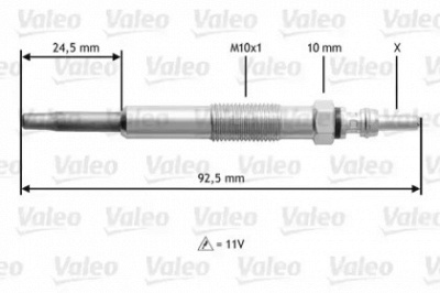 VALEO 345109 -  Свеча накаливания