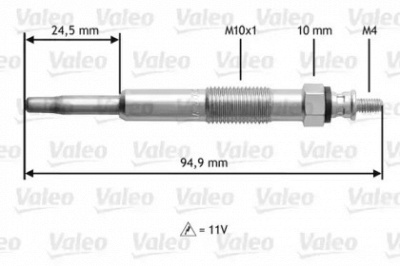VALEO 345110 -  Свеча накаливания