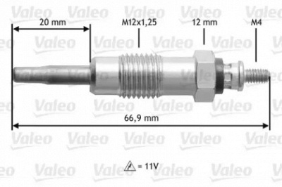 VALEO 345111 -  Свеча накаливания