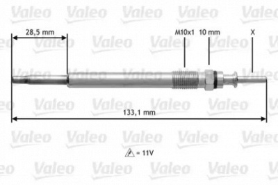 VALEO 345113 - Свеча накаливания