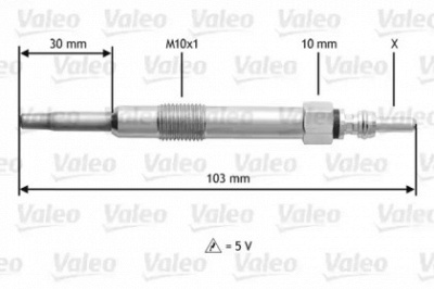 VALEO 345115 -  Свеча накаливания
