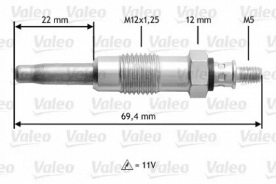 VALEO 345116 -  Свеча накаливания