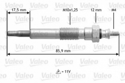 VALEO 345117 -  Свеча накаливания