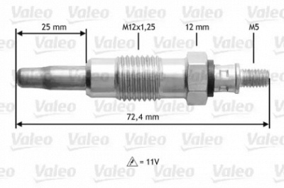 VALEO 345119 -  Свеча накаливания