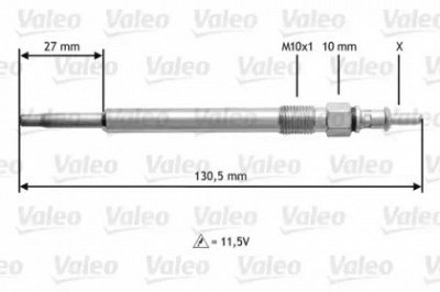 VALEO 345121 -  Свеча накаливания