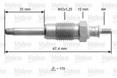 VALEO 345124 -  Свеча накаливания