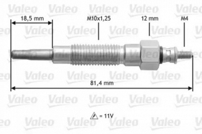 VALEO 345126 -  Свеча накаливания