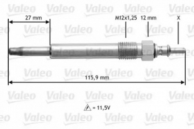 VALEO 345129 -  Свеча накаливания