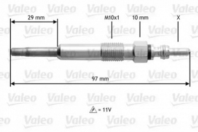 VALEO 345130 -  Свеча накаливания