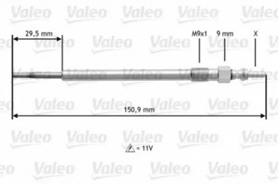 VALEO 345131 -  Свеча накаливания