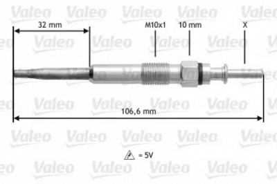 VALEO 345134 -  Свеча накаливания