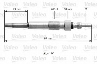 VALEO 345136 -  Свеча накаливания