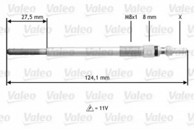 VALEO 345138 -  Свеча накаливания