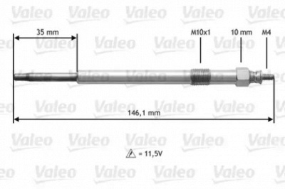 VALEO 345139 -  Свеча накаливания