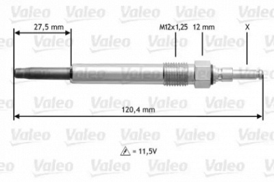 VALEO 345146 -  Свеча накаливания