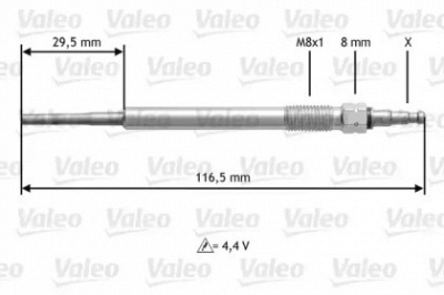 VALEO 345147 -  Свеча накаливания