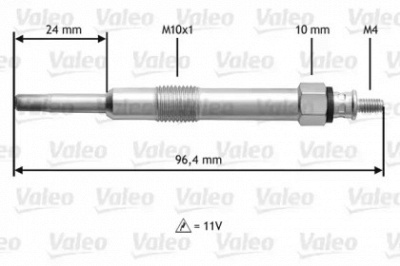 VALEO 345150 -  Свеча накаливания