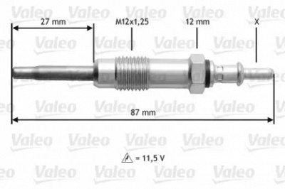 VALEO 345151 - Свеча накаливания