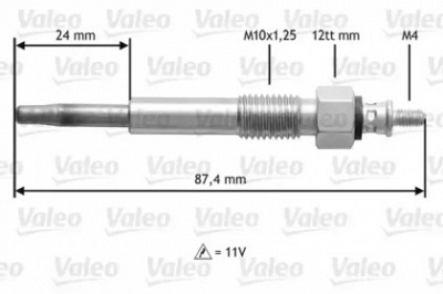 VALEO 345159 -  Свеча накаливания
