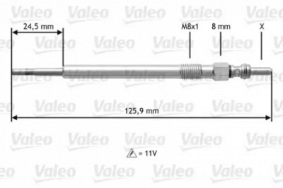 VALEO 345164 -  Свеча накаливания