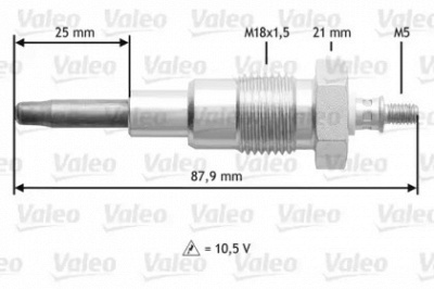 VALEO 345167 - Свеча накаливания