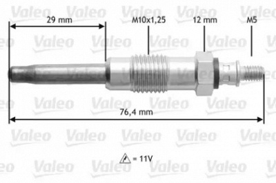 VALEO 345170 -  Свеча накаливания
