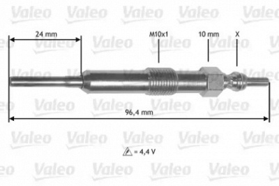 VALEO 345171 -  Свеча накаливания