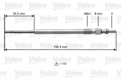 VALEO 345174 -  Свеча накаливания