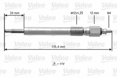 VALEO 345178 -  Свеча накаливания