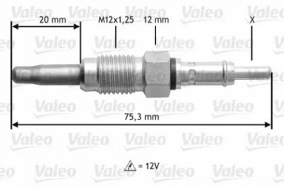 VALEO 345181 -  Свеча накаливания