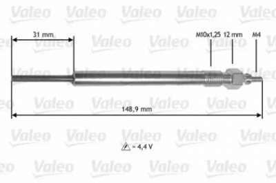 VALEO 345182 - Свеча накаливания