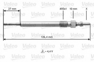 VALEO 345183 -  Свеча накаливания