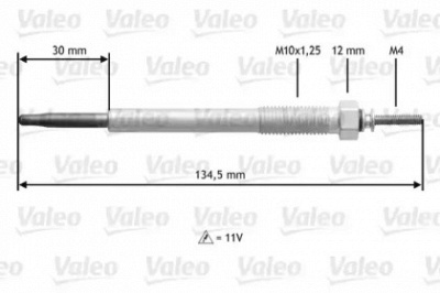 VALEO 345185 -  Свеча накаливания