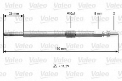 VALEO 345191 - Свеча накаливания