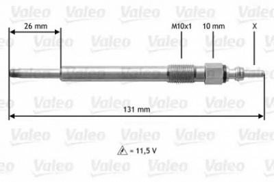 VALEO 345202 - Свеча накаливания