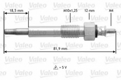 VALEO 345205 -  Свеча накаливания