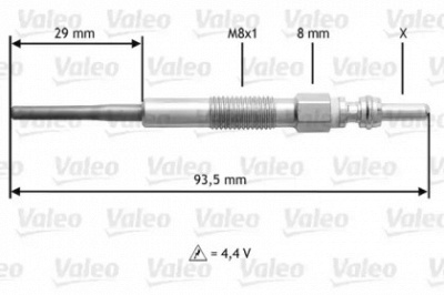 VALEO 345206 -  Свеча накаливания