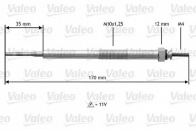 VALEO 345216 -  Свеча накаливания