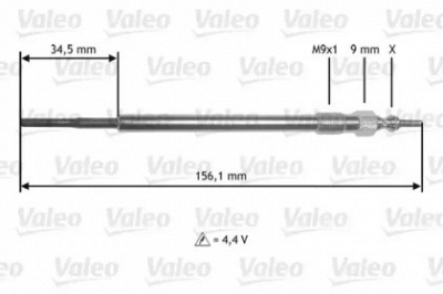 VALEO 345218 -  Свеча накаливания