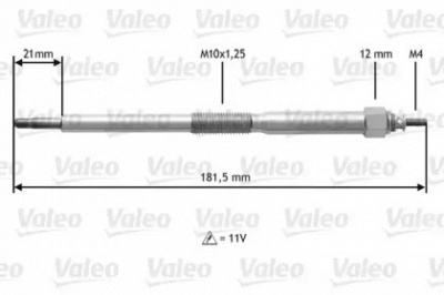 VALEO 345220 -  Свеча накаливания