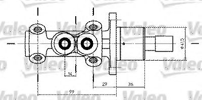 VALEO 350734 -  Главный тормозной цилиндр