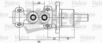 VALEO 350824 -  Главный тормозной цилиндр