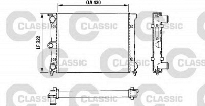 VALEO 383819 -  Радиатор, охлаждение двигателя