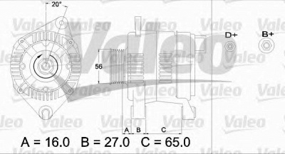 VALEO 436345 -  Генератор